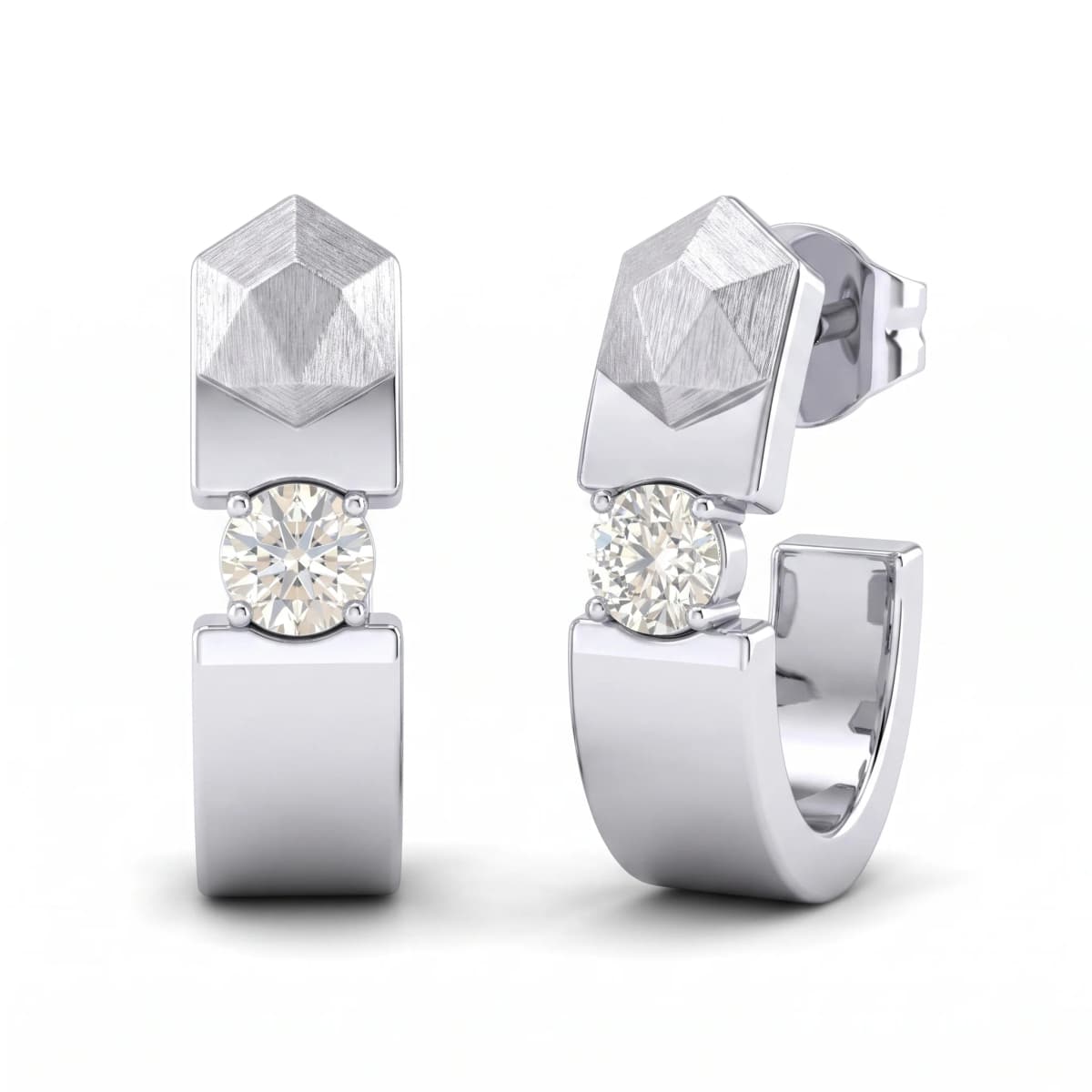 Belaroq Elenor Spire Atelier White Gold Lab Diamond Earrings