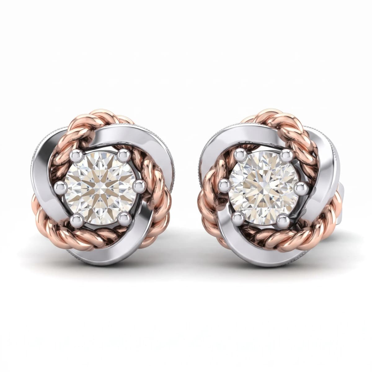 Belaroq Isolde Charm Arcade Rose Gold Lab Diamond Earrings