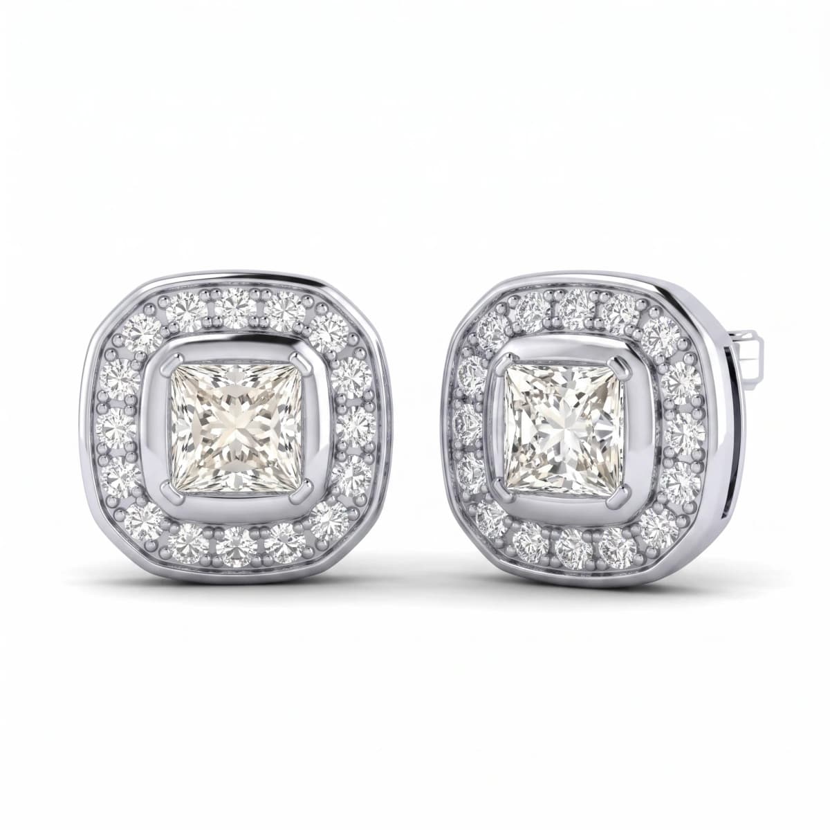 Belaroq Sorelle Mira Muse White Gold Diamond Earrings