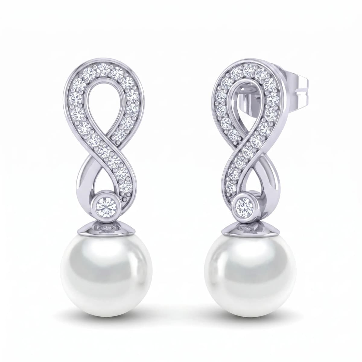Belaroq Meliora Ray Poise White Gold Diamond Earrings