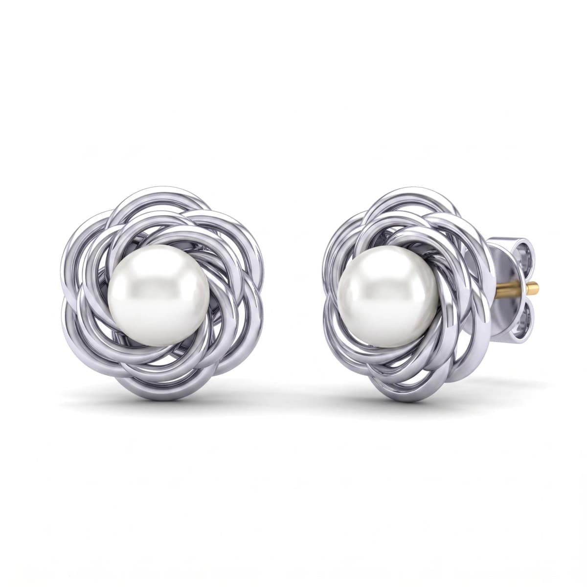 Belaroq Orlena Sonata Maison White Gold Pearl Earrings