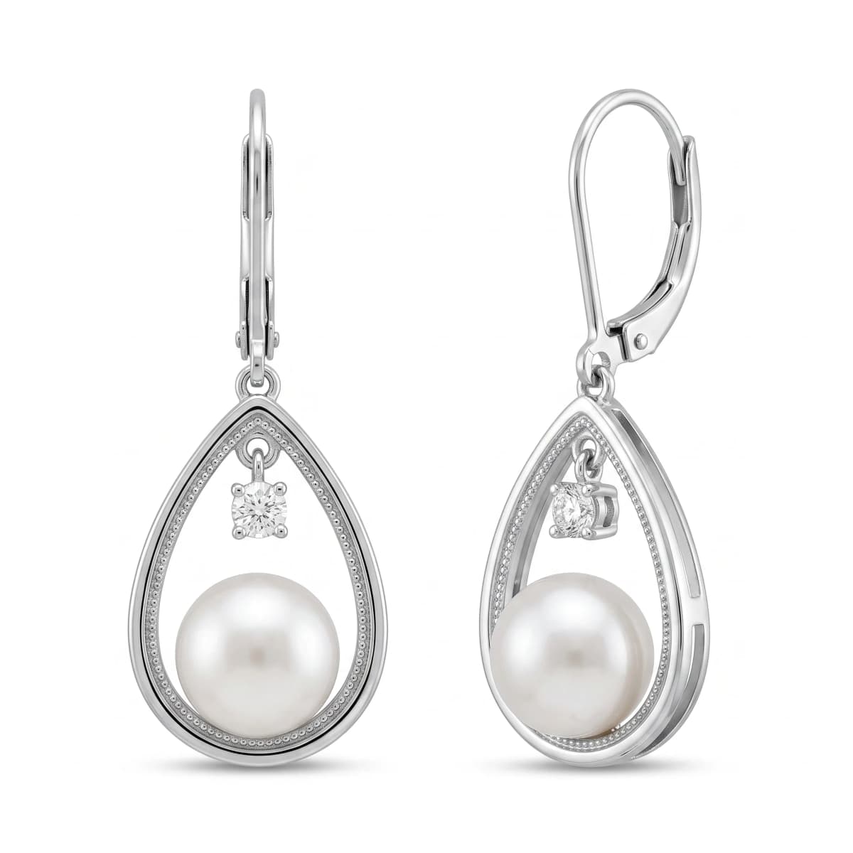 Belaroq Aurelia Echo Velvet White Gold Diamond Earrings