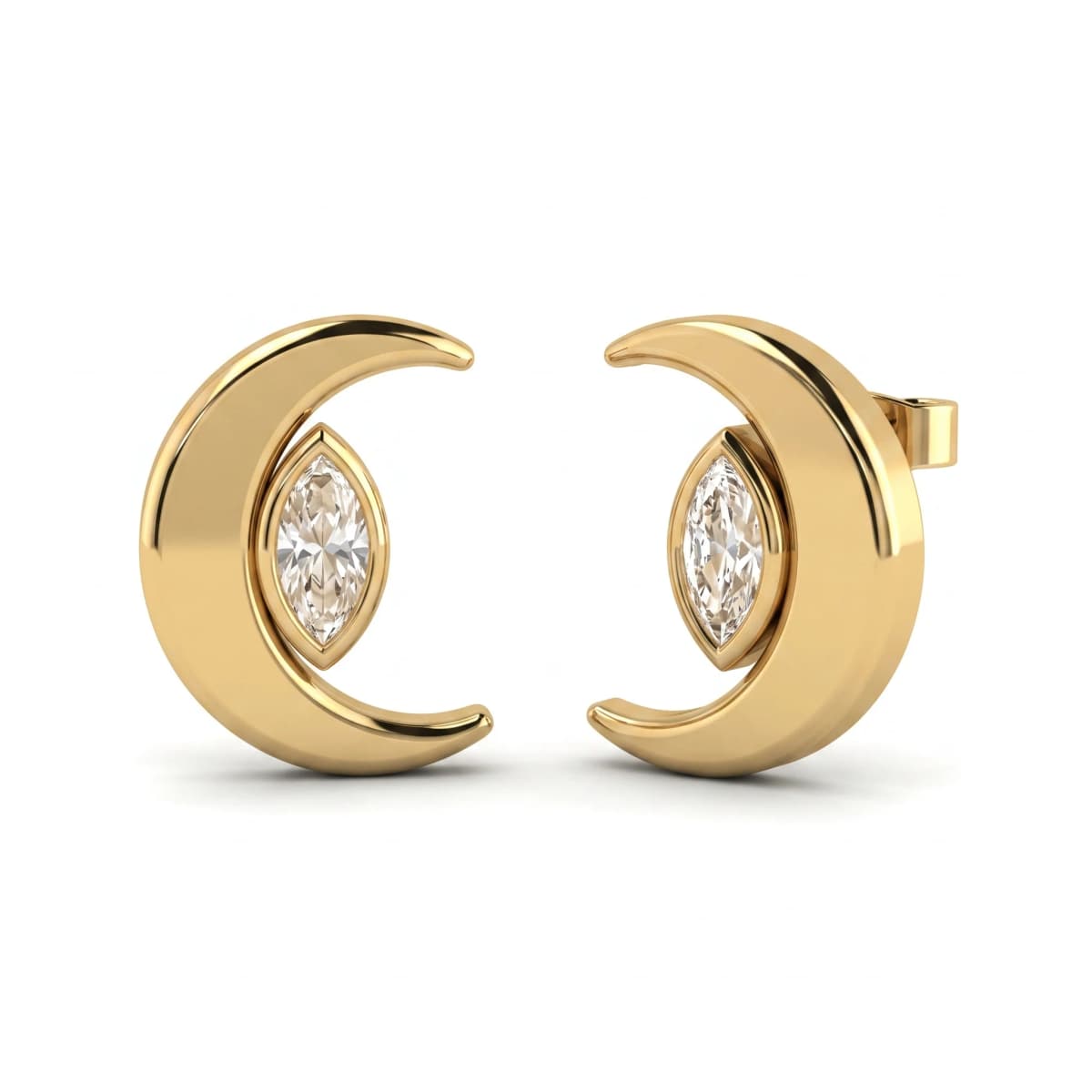 Belaroq Arden Laurel Monde Yellow Gold Lab Diamond Earrings