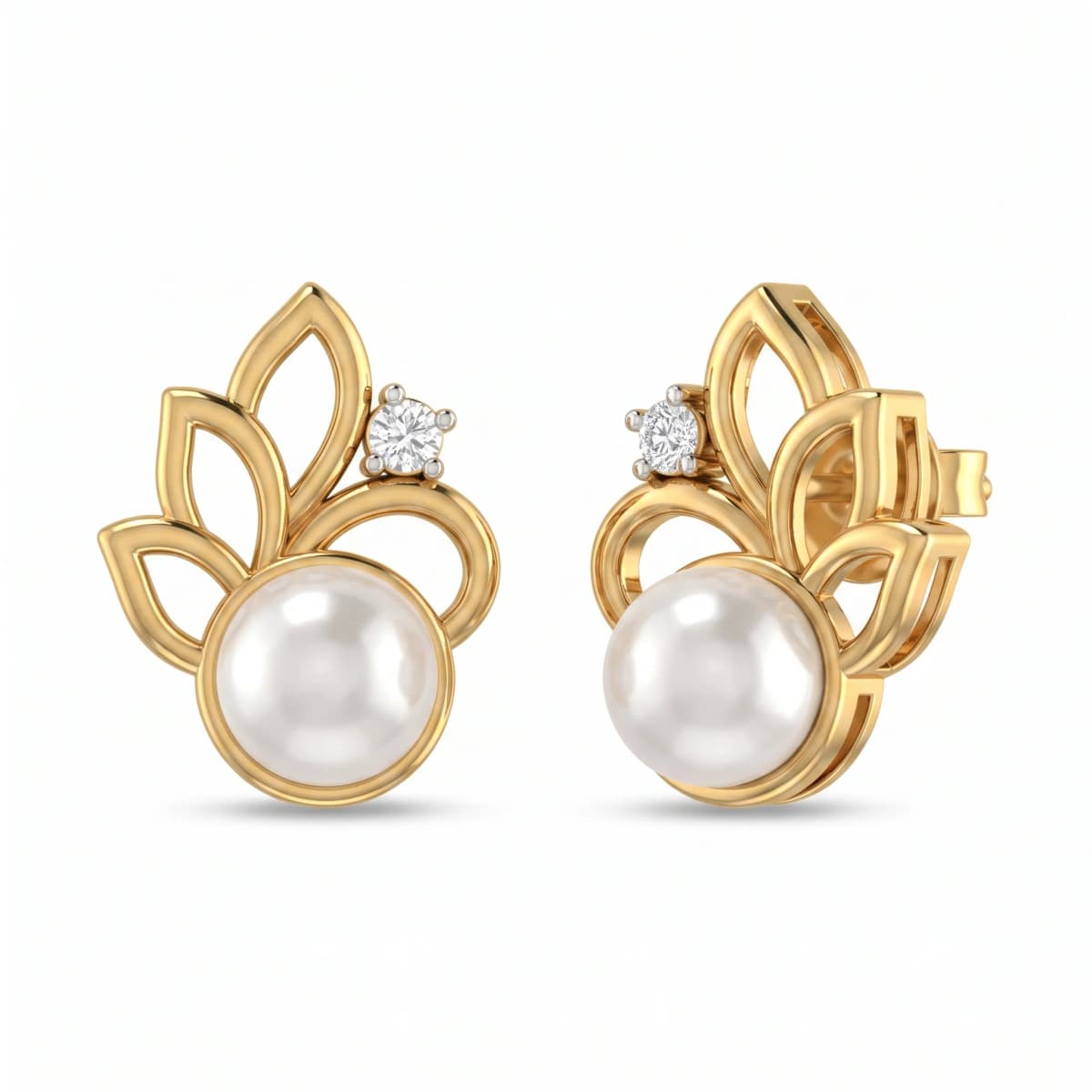 Belaroq Oriana Breeze Reflet Yellow Gold Diamond Earrings