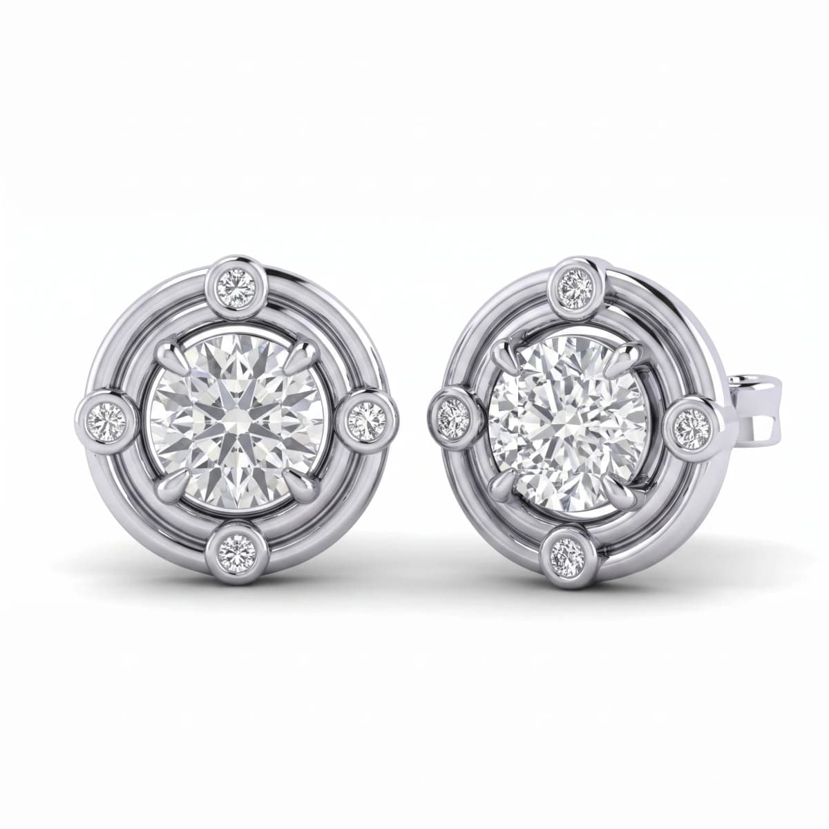 Belaroq Serena Muse Ballet White Gold Diamond Earrings