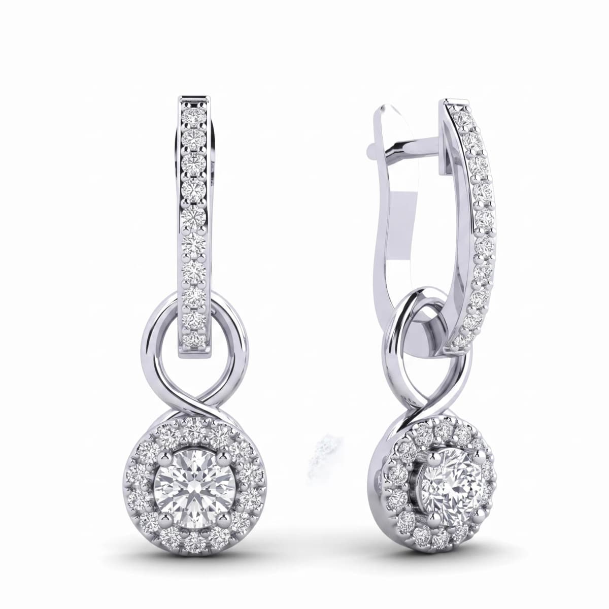 Belaroq Esmere Pave Noir White Gold Diamond Earrings