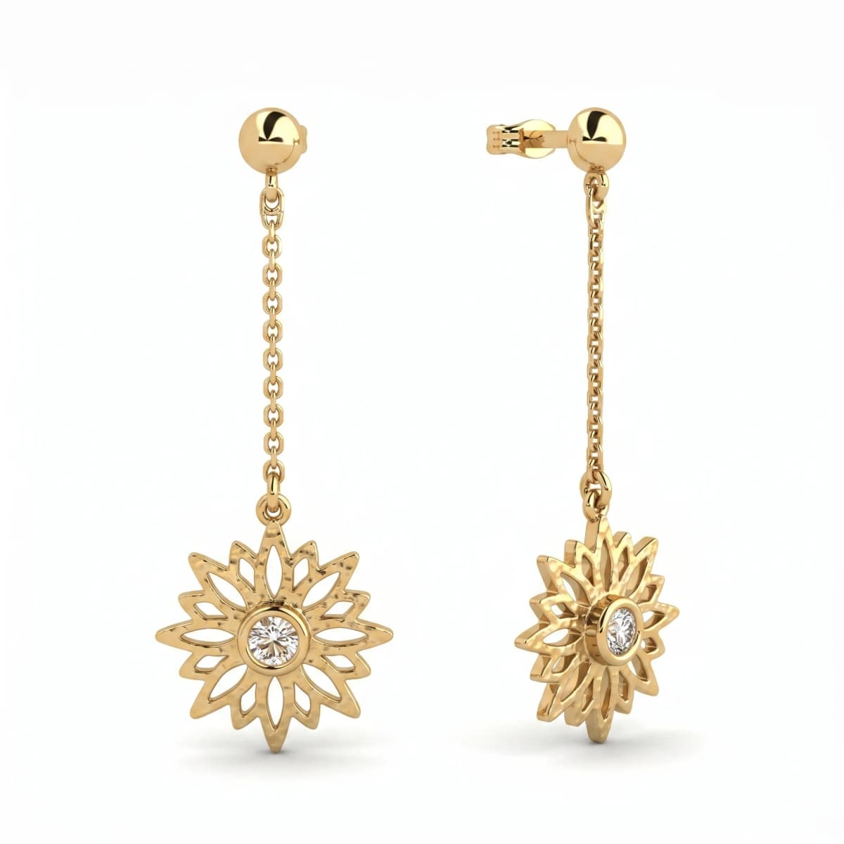 Belaroq Avalon Arc Verve Yellow Gold Diamond Earrings