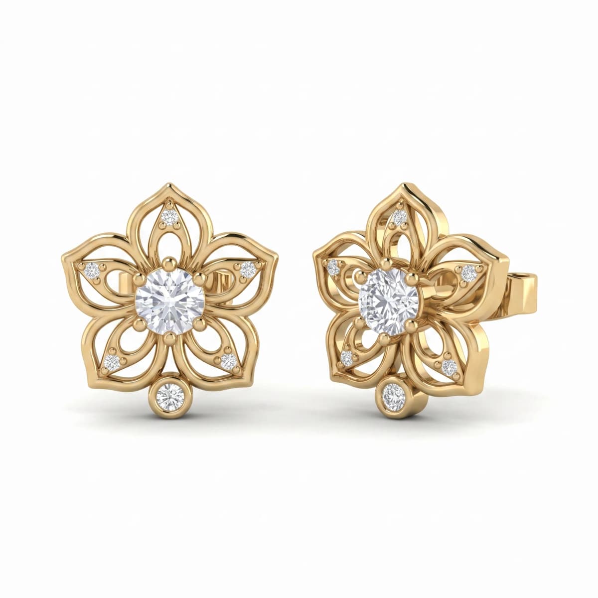 Belaroq Veyra Maris Dore Yellow Gold Zirconia Earrings