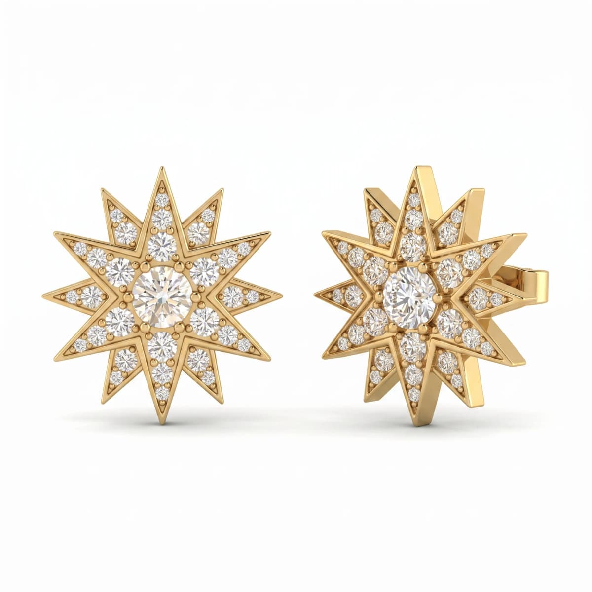 Belaroq Aurette Twist Aube Yellow Gold Lab Diamond Earrings