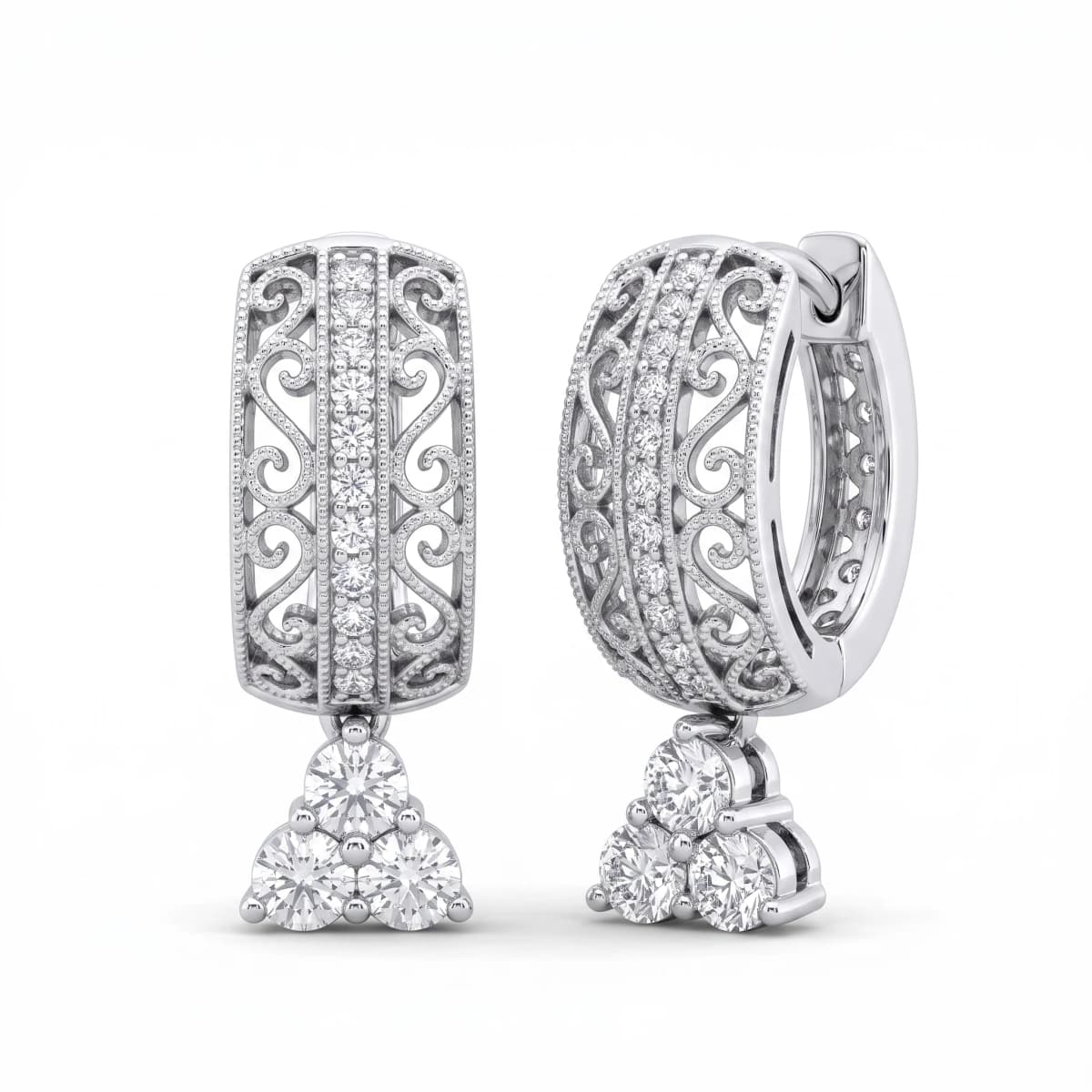Belaroq Virelle Vista Couture White Gold Lab Diamond Earrings