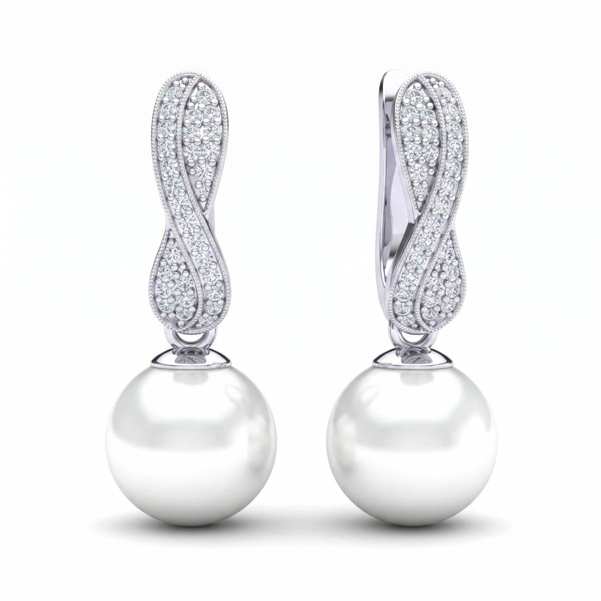 Belaroq Mireya Star Emblem White Gold Diamond Earrings