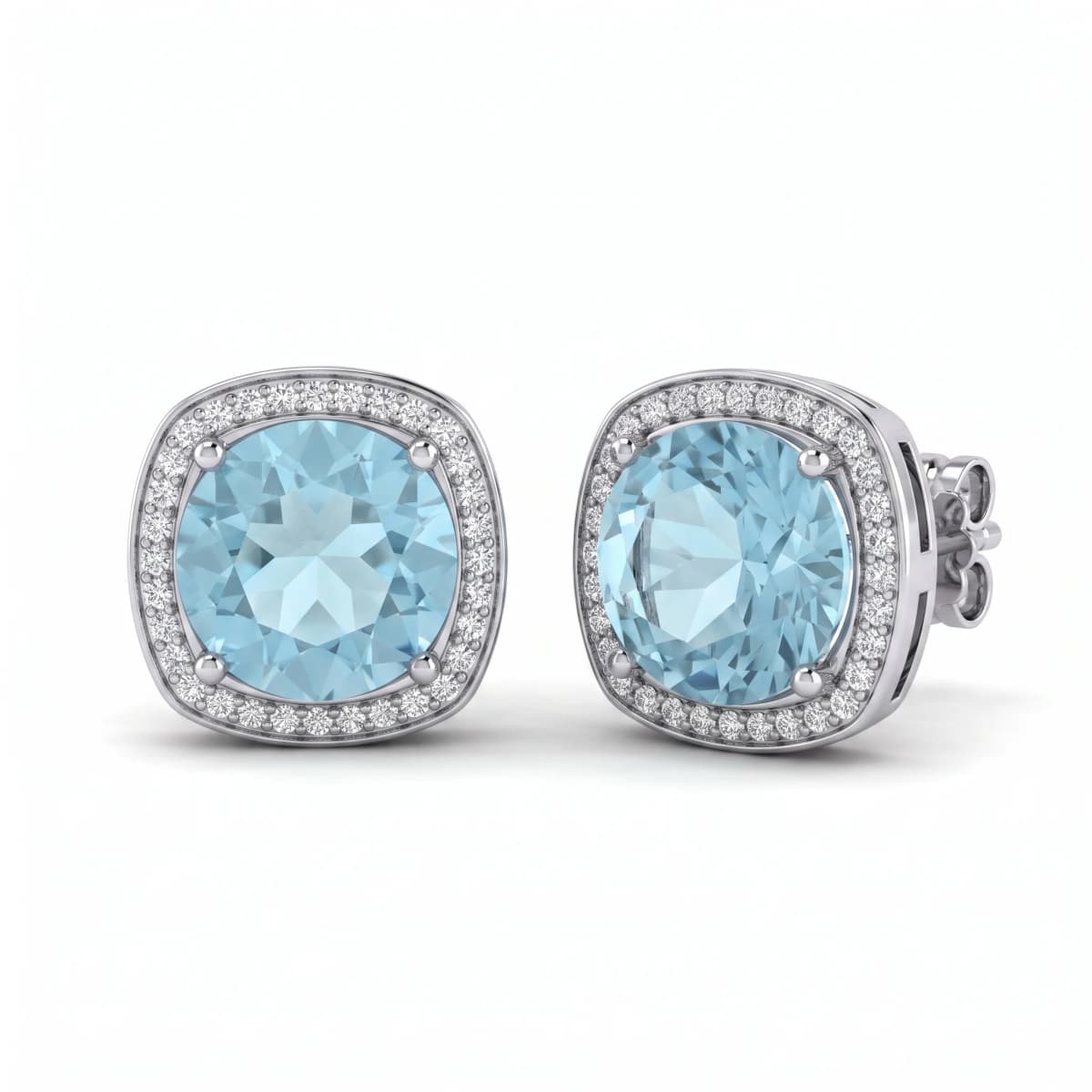 Belaroq Solaire Mist Poise White Gold Aquamarine Earrings