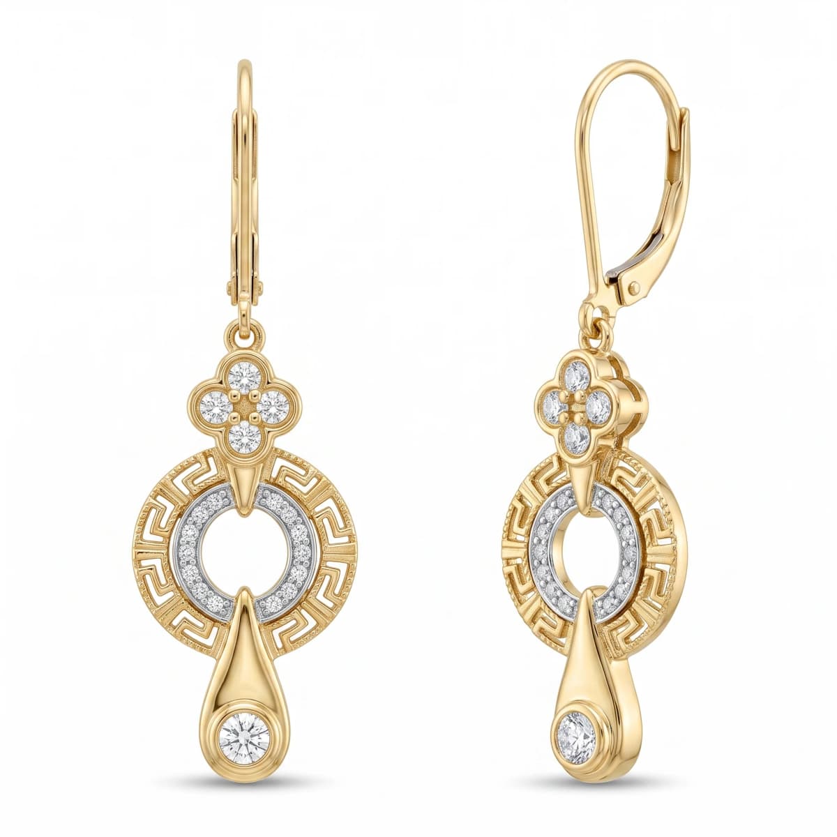 Belaroq Elysia Sol Monde Yellow Gold Lab Diamond Earrings