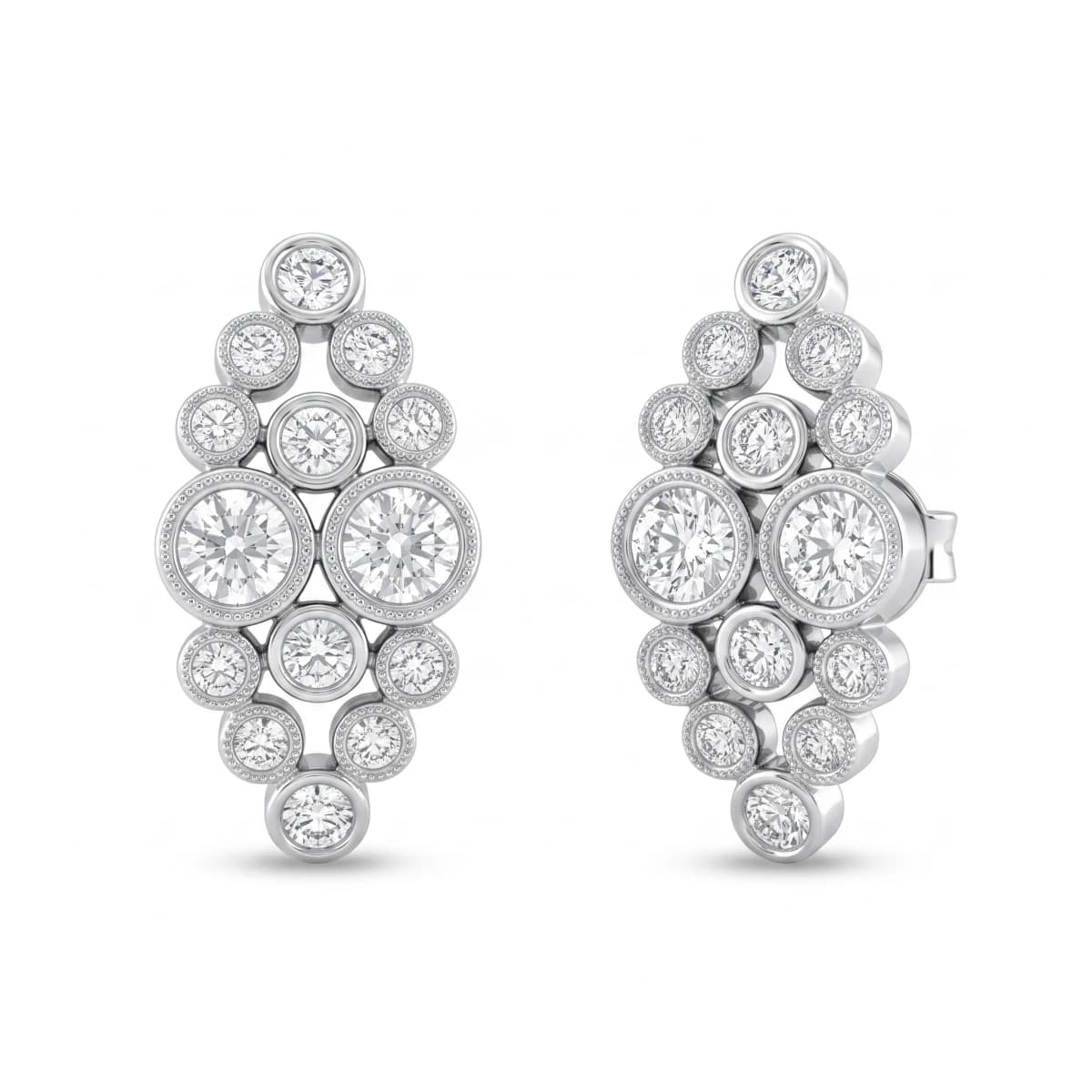 Belaroq Elenor Spire Noble White Gold Diamond Earrings