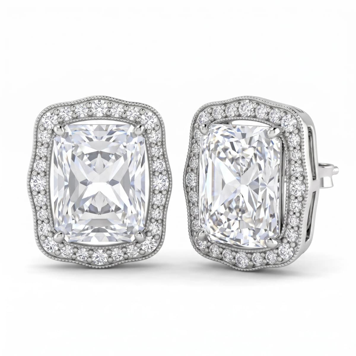 Belaroq Lunara Crest Opus White Gold Diamond Earrings