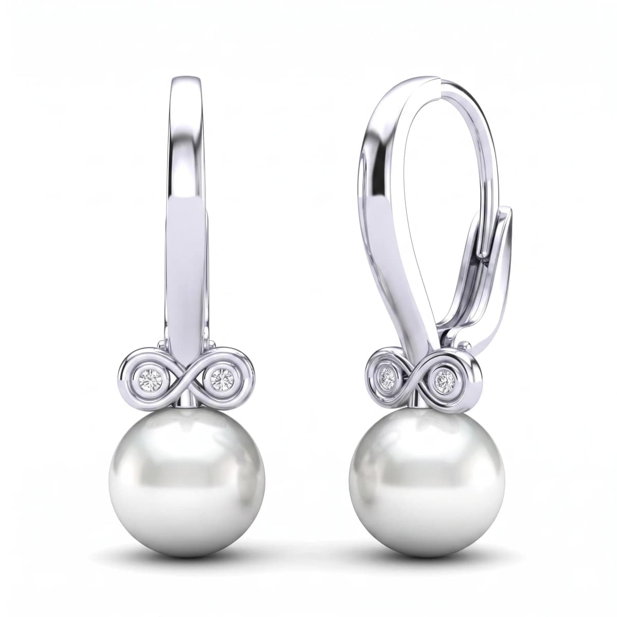 Belaroq Vesper Dew Eclat Silver Diamond Earrings
