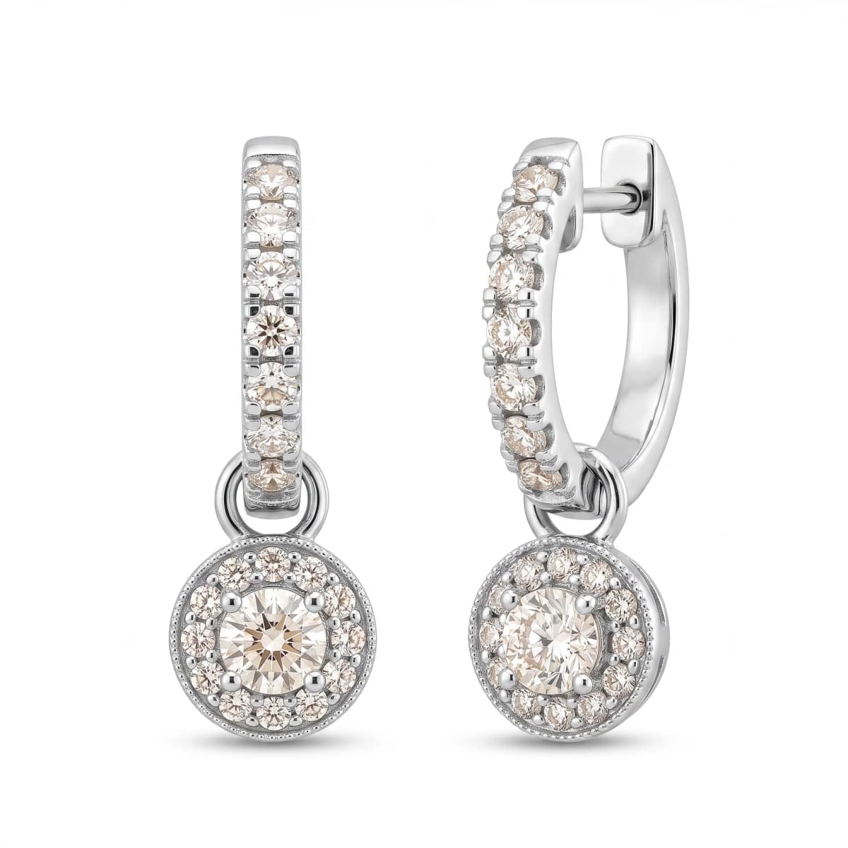 Belaroq Ilaria Aster Ballet White Gold Diamond Earrings