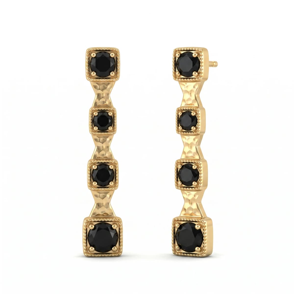 Belaroq Opaline Trellis Fable Yellow Gold Diamond Earrings