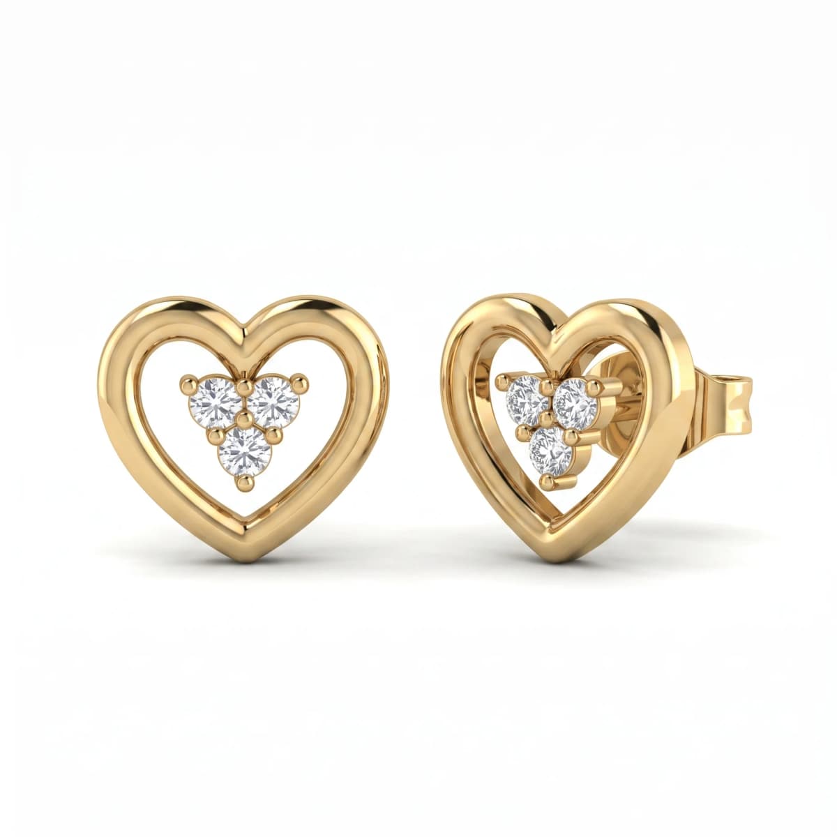Belaroq Meliora Ray Keepsake Yellow Gold Zirconia Earrings