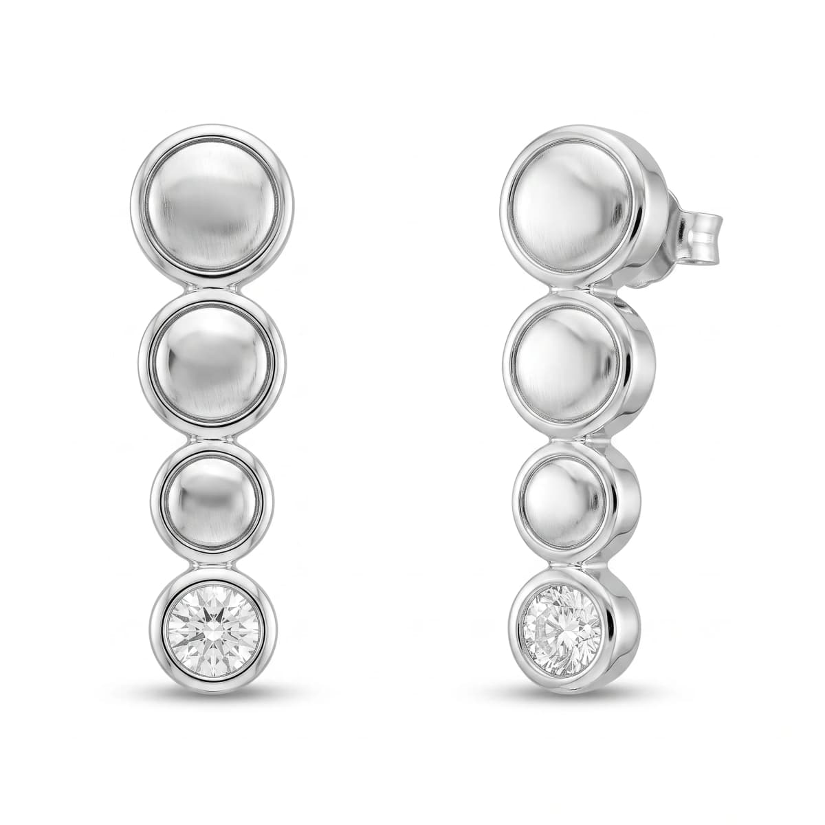 Belaroq Elara Leaf Aurum White Gold Diamond Earrings