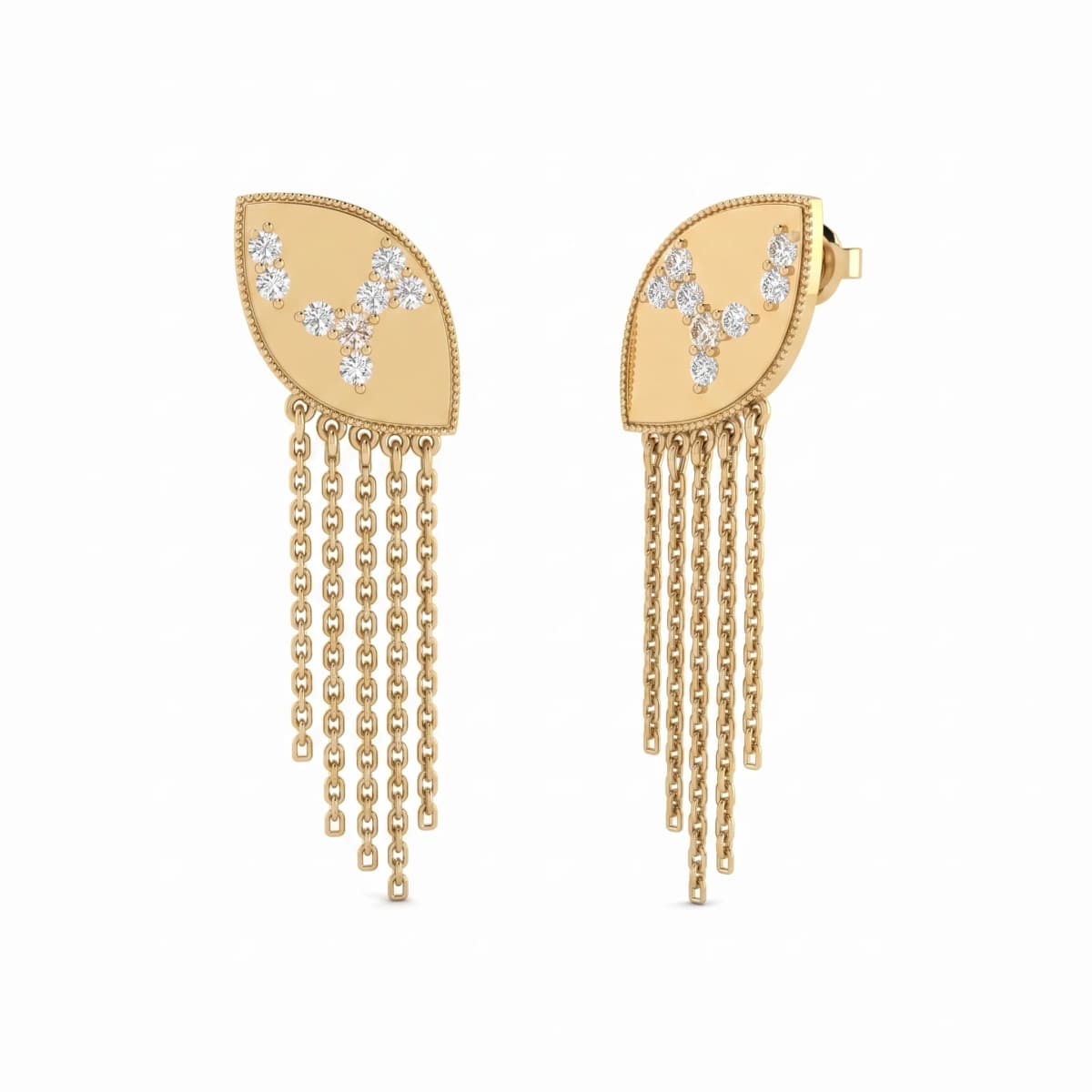 Belaroq Marielle Flare Muse Yellow Gold Lab Diamond Earrings