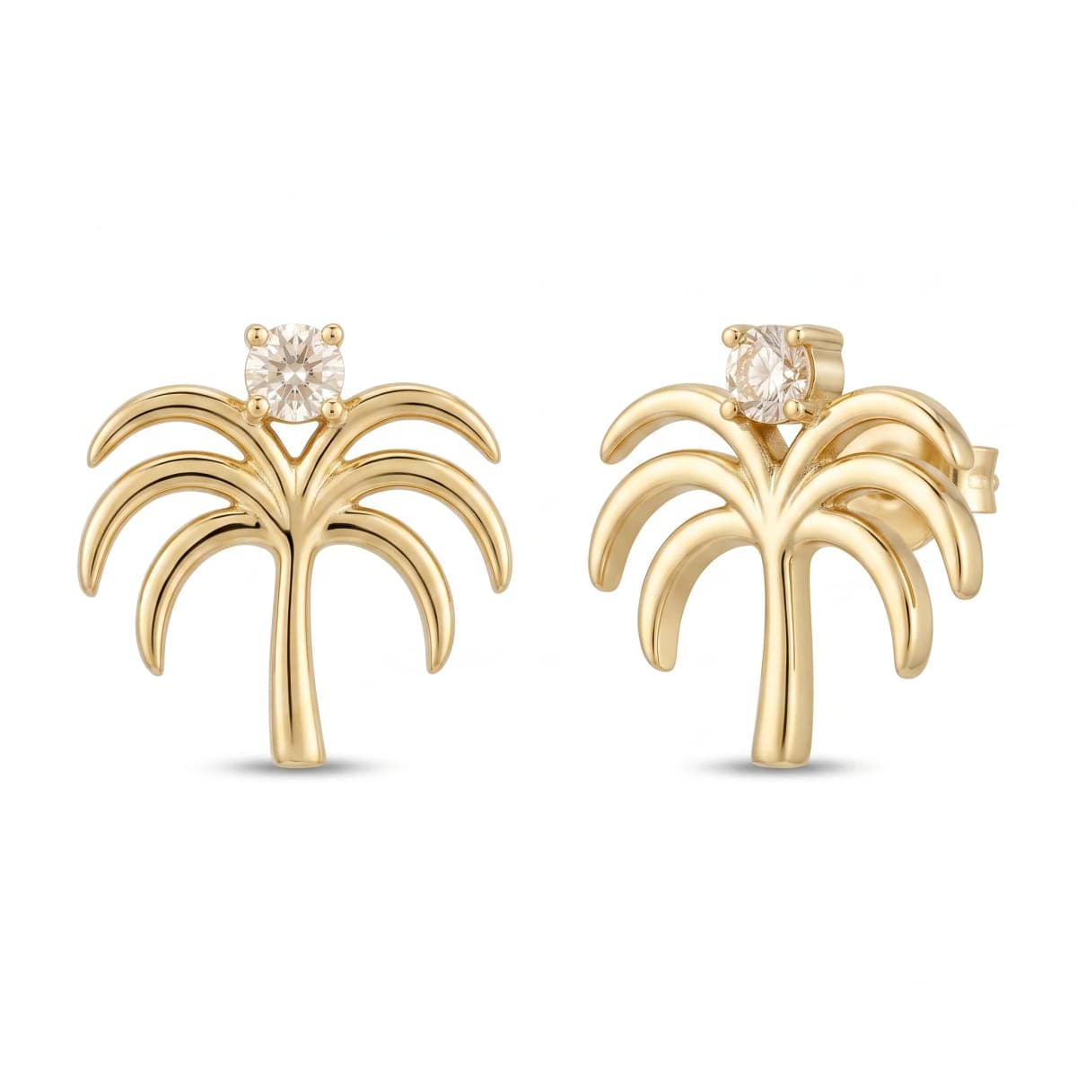 Belaroq Sabine Cove Heritage Yellow Gold Zirconia Earrings