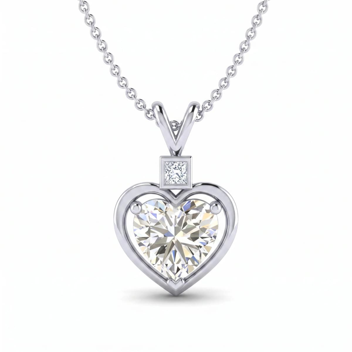 Belaroq Lyra Cascade Muse Silver Diamond Pendant