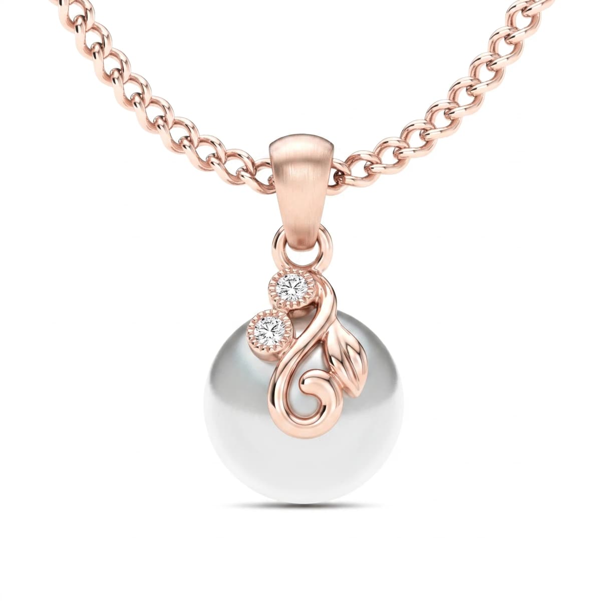 Belaroq Valenne Mist Court Rose Gold Diamond Pendant