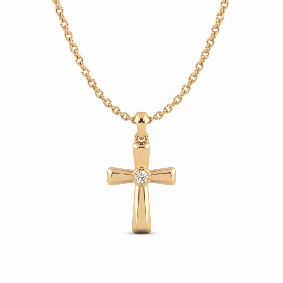 Belaroq Virelle Rill Poise Yellow Gold Diamond Pendant