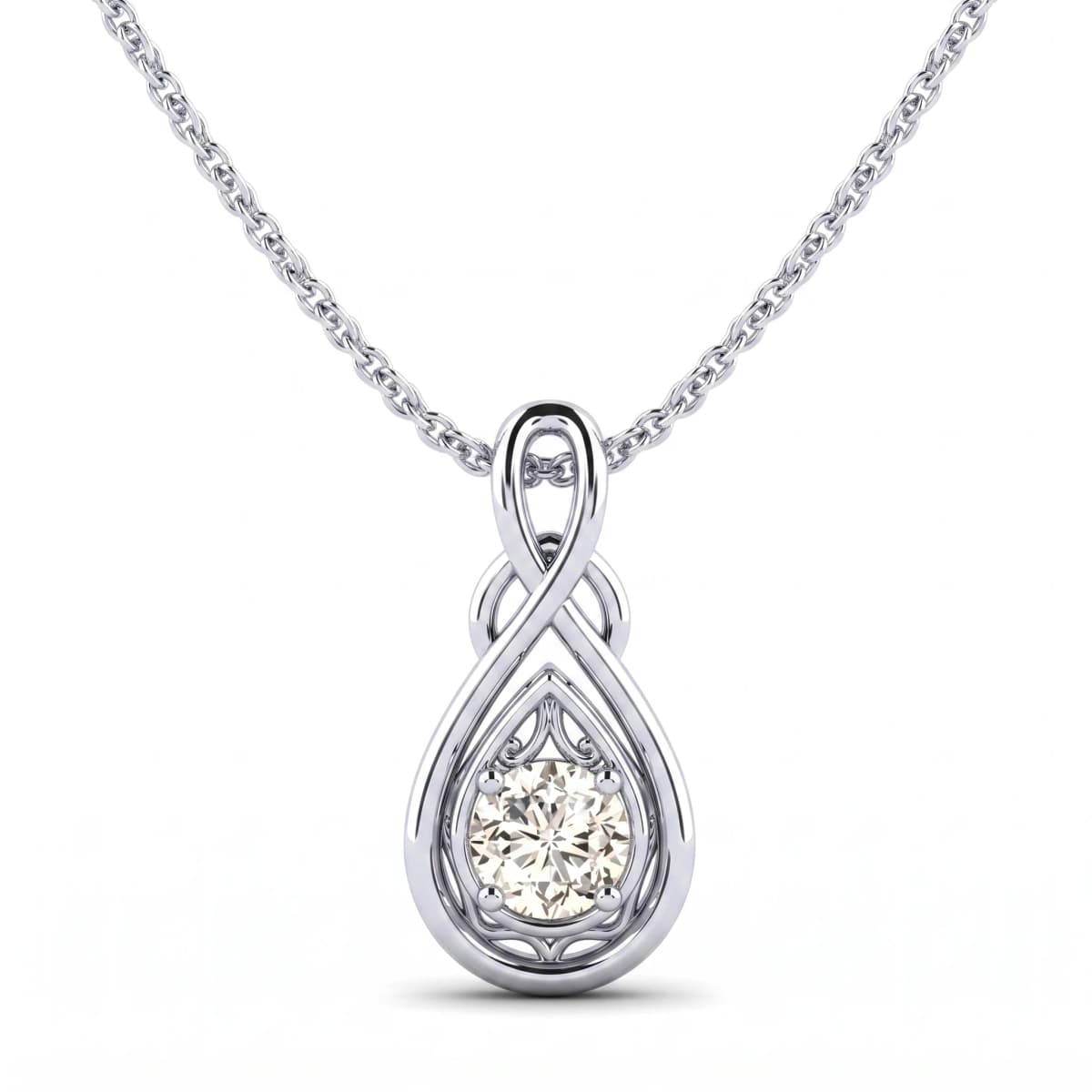 Belaroq Evania Wisp Ethereal White Gold Diamond Pendant