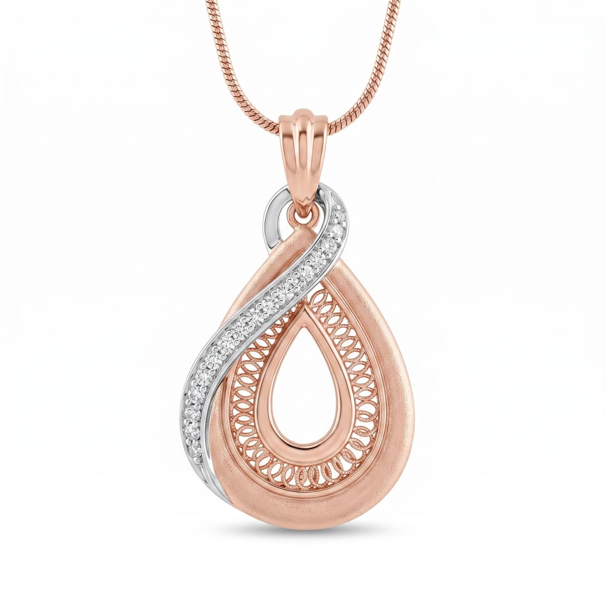 Belaroq Lunara Dew Reflet Two Tone Gold Diamond Necklace