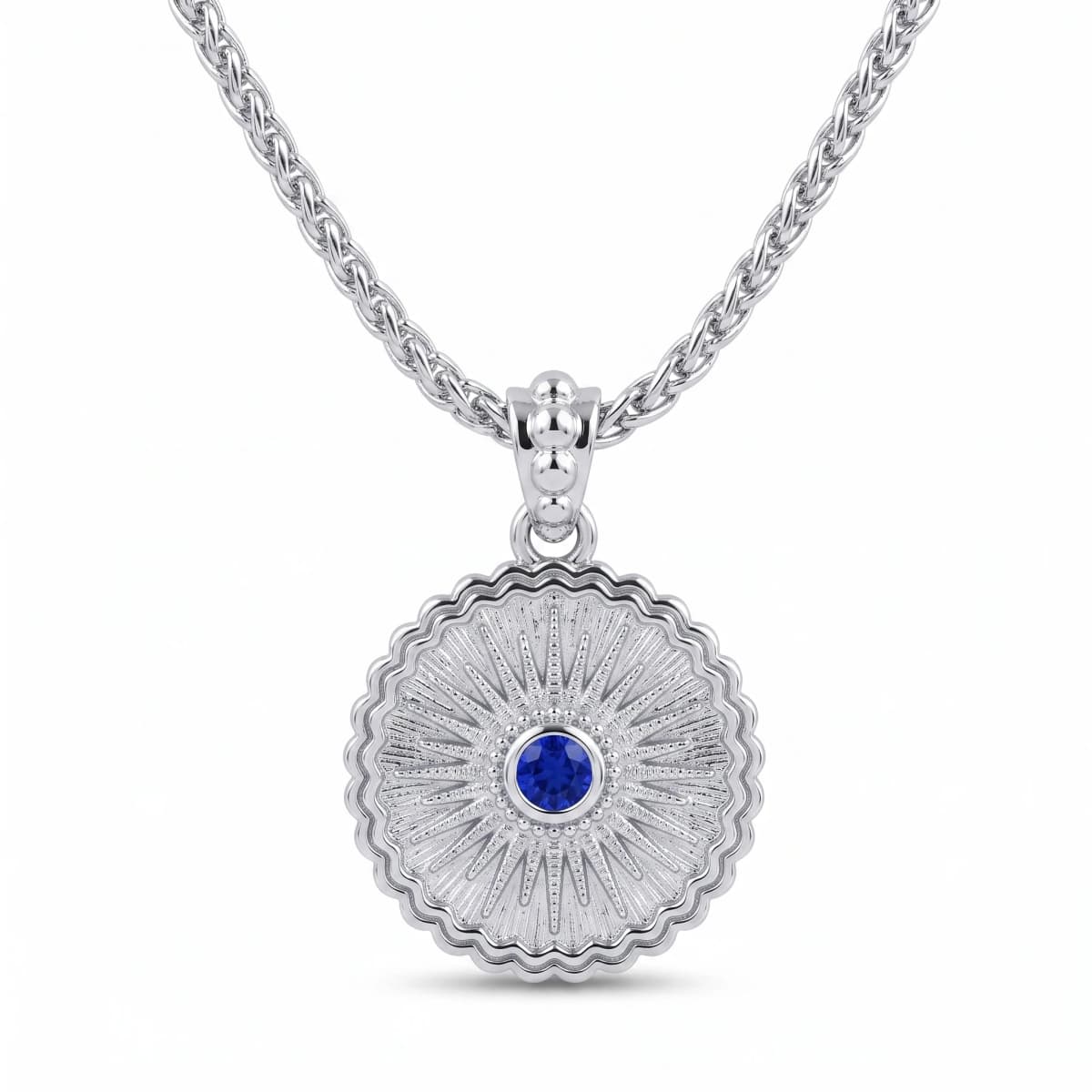 Belaroq Isolde Mira Eclat Silver Sapphire Pendant