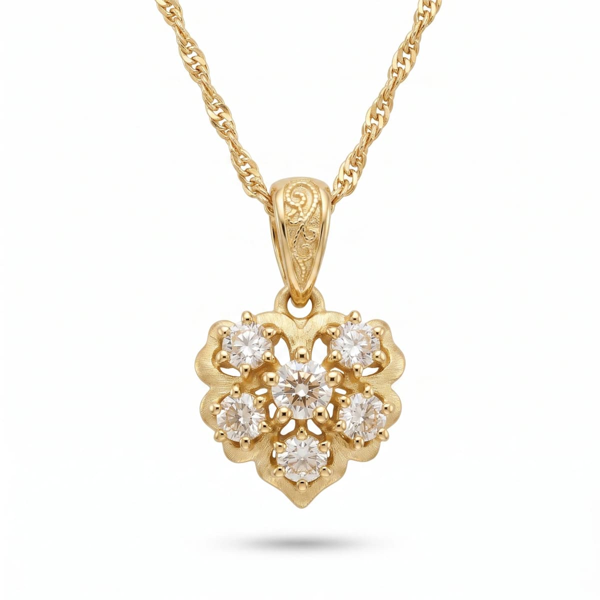 Belaroq Celeste Trellis Noir Yellow Gold Zirconia Pendant