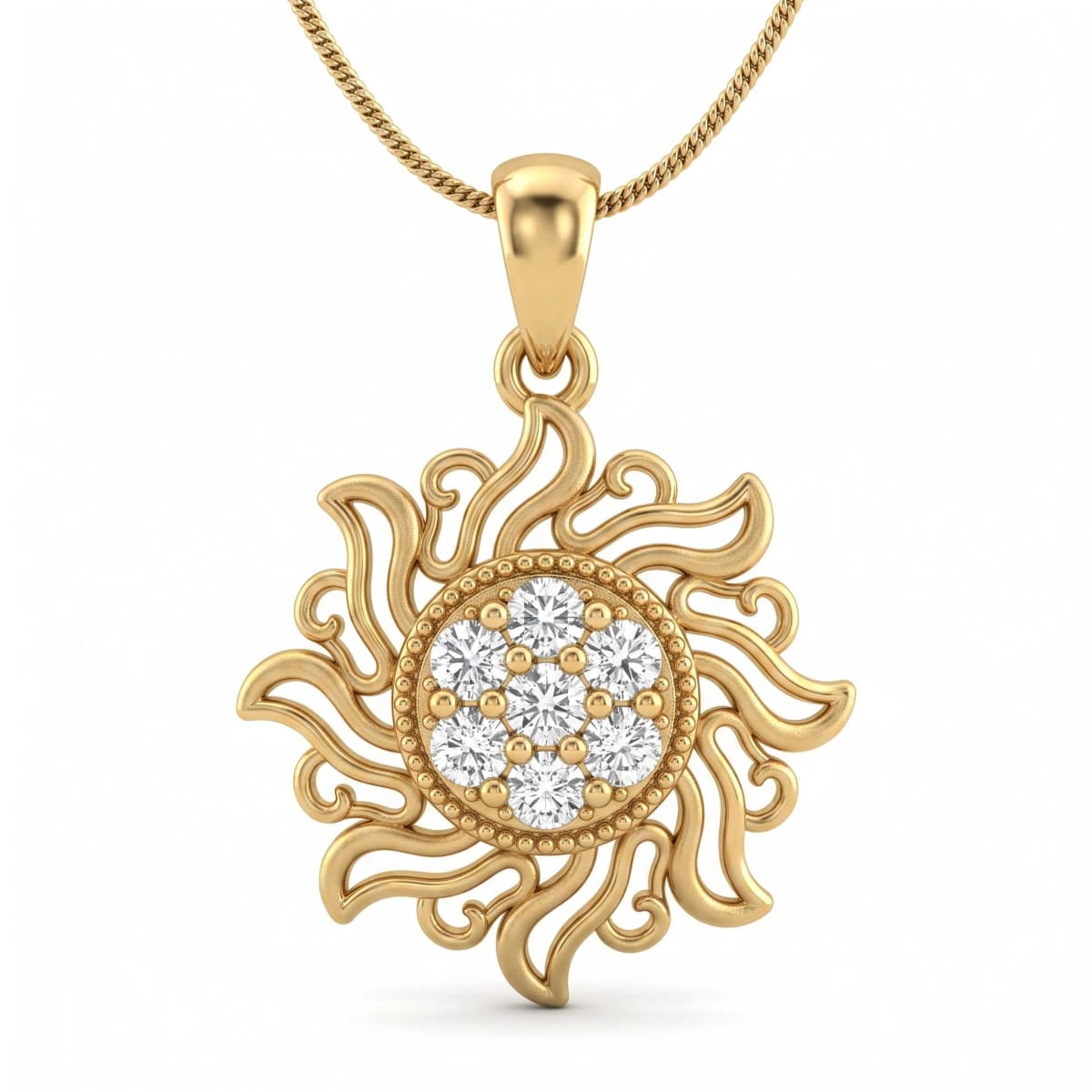 Belaroq Sienna Orbit Heritage Yellow Gold Diamond Pendant
