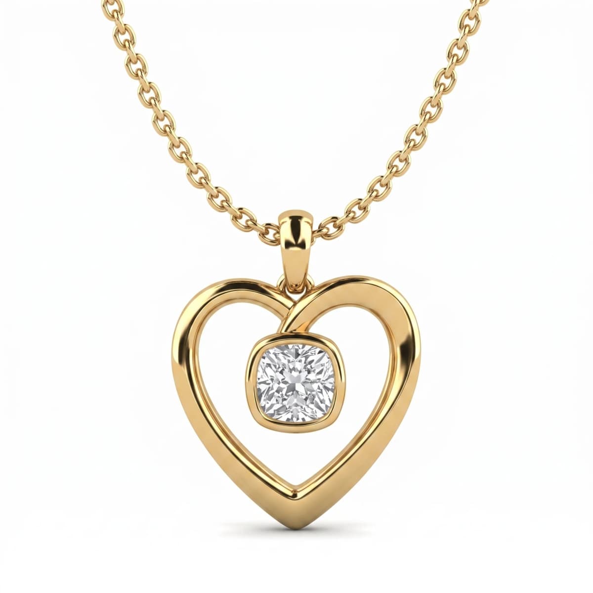 Belaroq Vivienne Twist Rive Yellow Gold Diamond Pendant