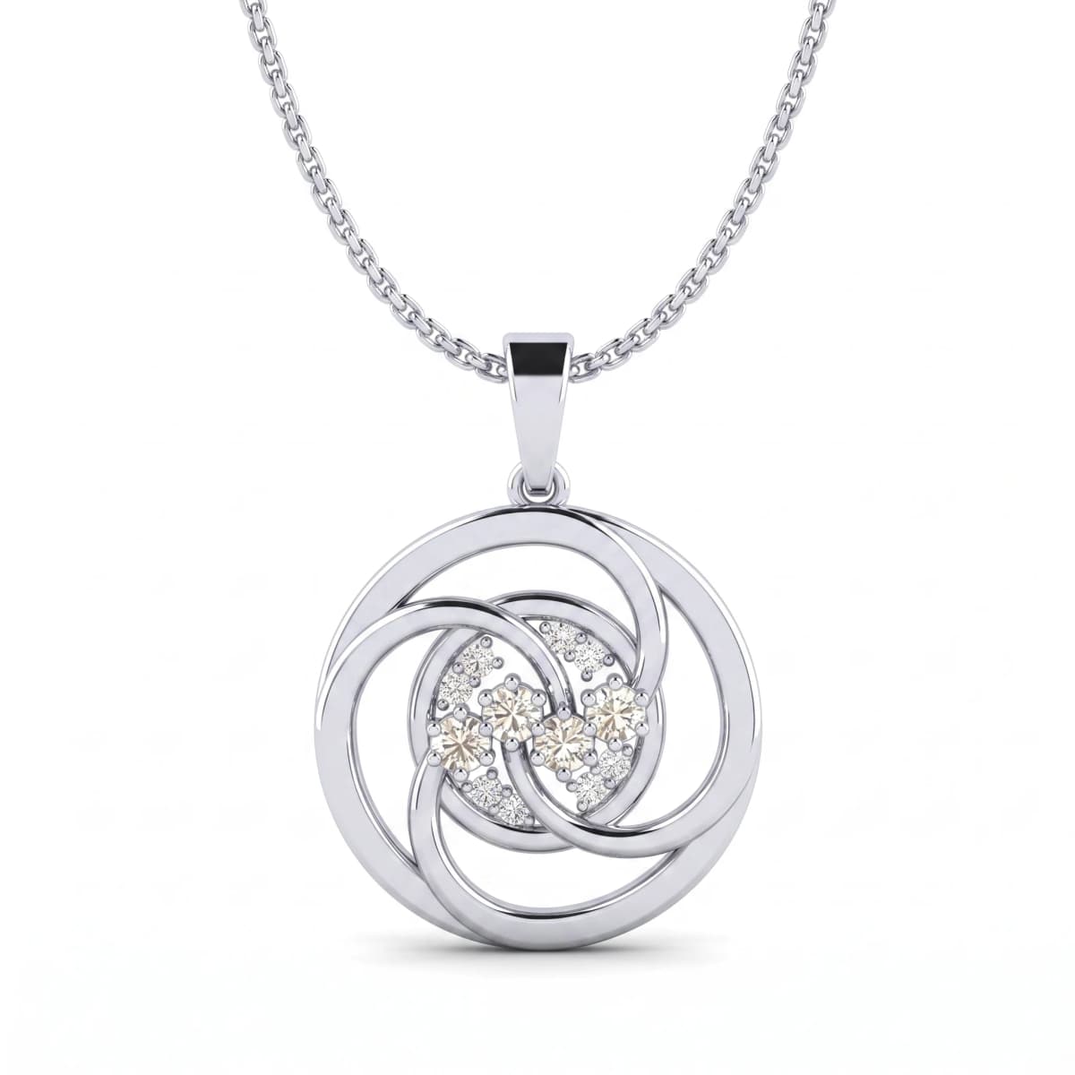 Belaroq Lyra Cascade Whisper Silver Lab Diamond Pendant