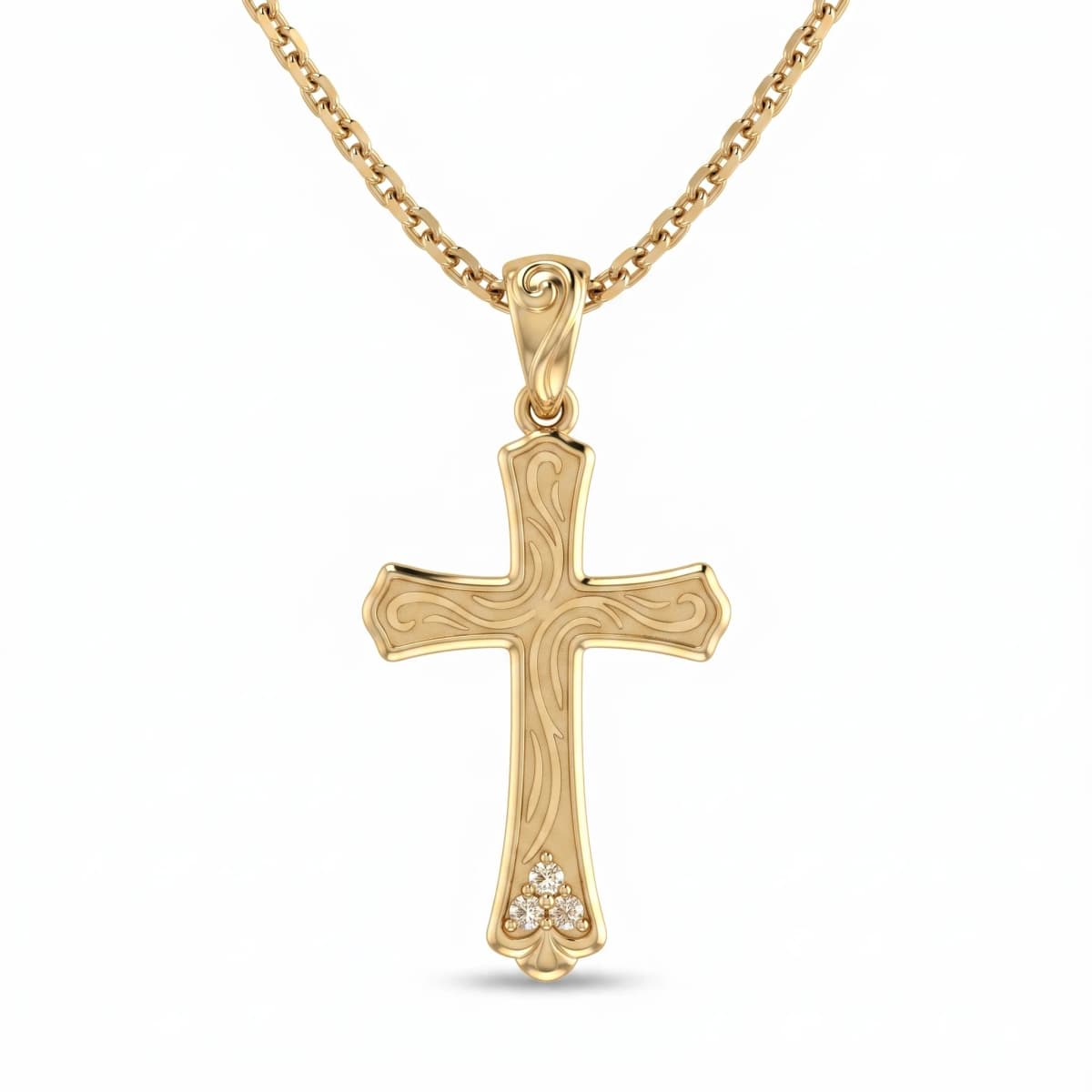 Belaroq Aria Compass Noir Yellow Gold Zirconia Pendant