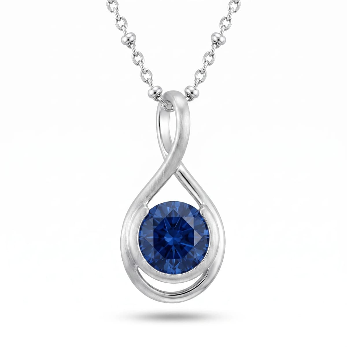 Belaroq Evania Wisp Atelier White Gold Sapphire Pendant