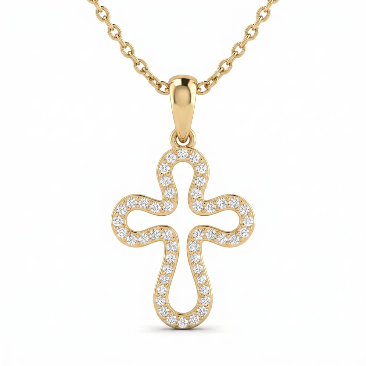 Belaroq Asteria Spire Aube Yellow Gold Lab Diamond Pendant