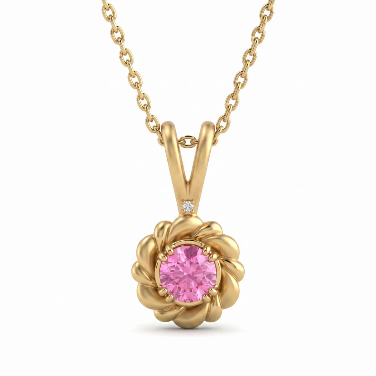 Belaroq Liora Charm Aurum Yellow Gold Sapphire Pendant