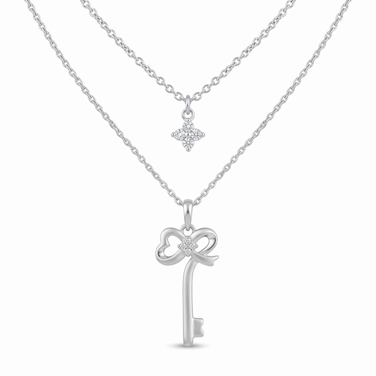 Belaroq Velora Glint Lustre Silver Diamond Necklace