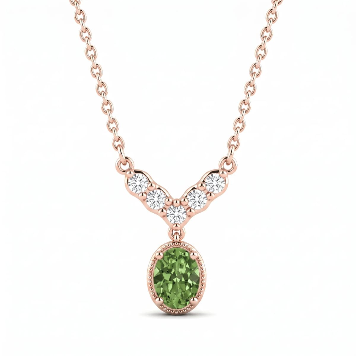Belaroq Calenne Reed Poise Rose Gold Diamond Necklace