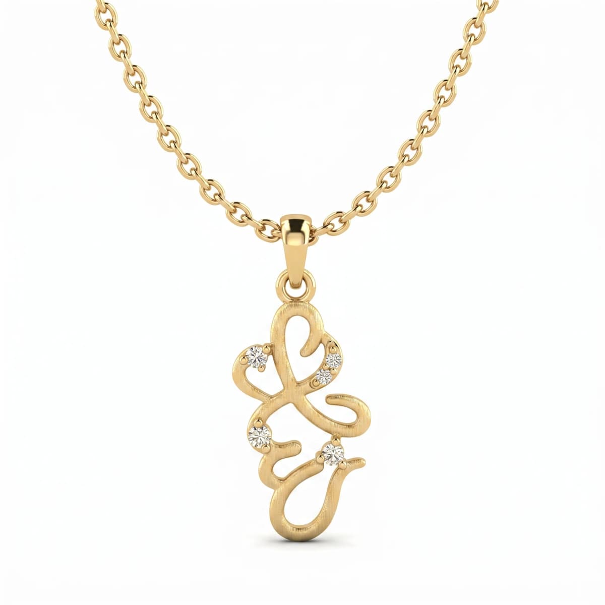 Belaroq Elaria Ray Velvet Yellow Gold Diamond Pendant