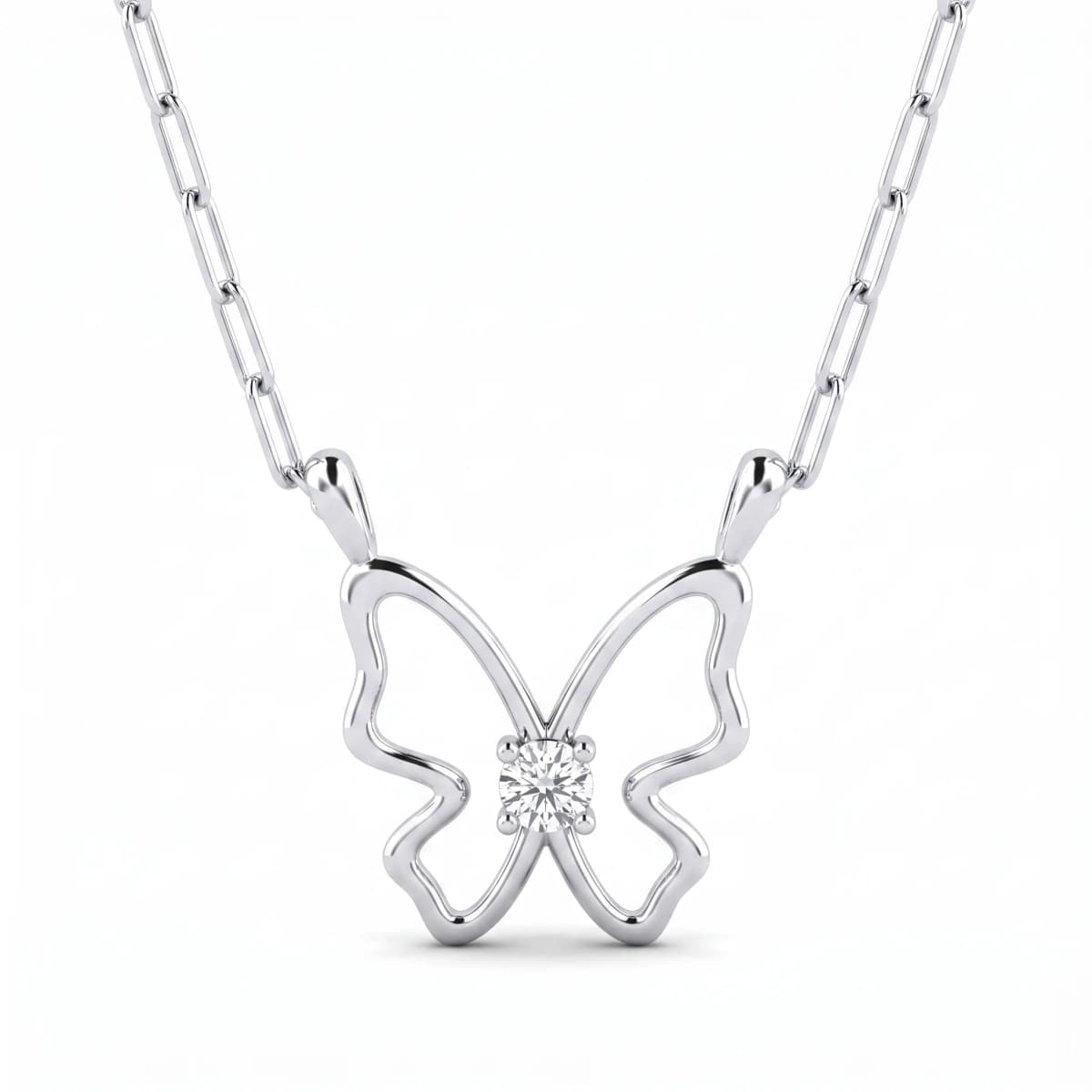 Belaroq Sorelle Aura Milgrain Silver Diamond Necklace