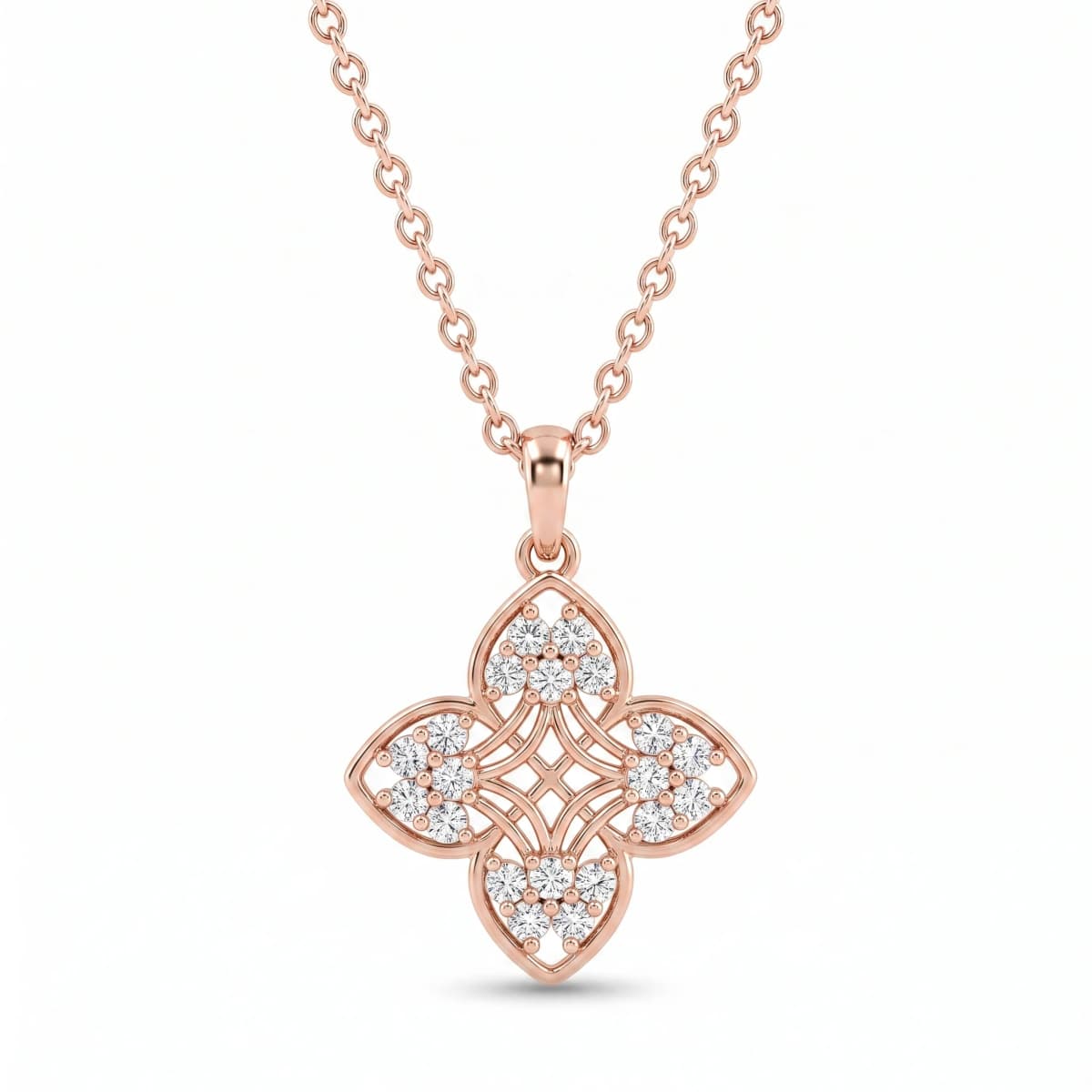 Belaroq Lucienne Breeze Noir Rose Gold Lab Diamond Pendant