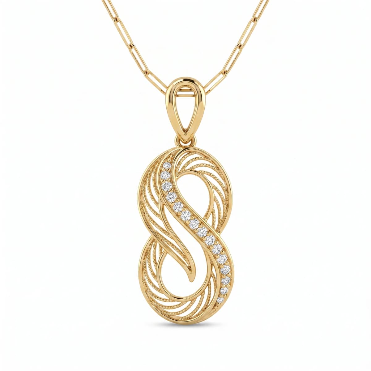Belaroq Elara Nova Fable Yellow Gold Diamond Pendant