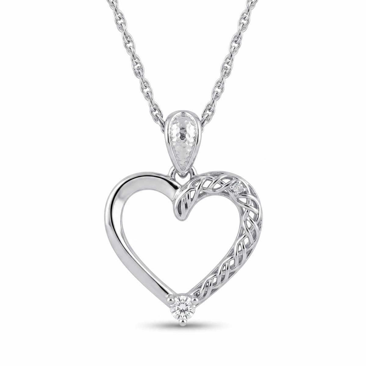 Belaroq Aveline Oath Radiant Silver Diamond Pendant