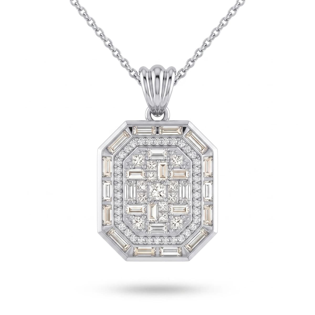 Belaroq Celine Fleur Aube White Gold Zirconia Pendant