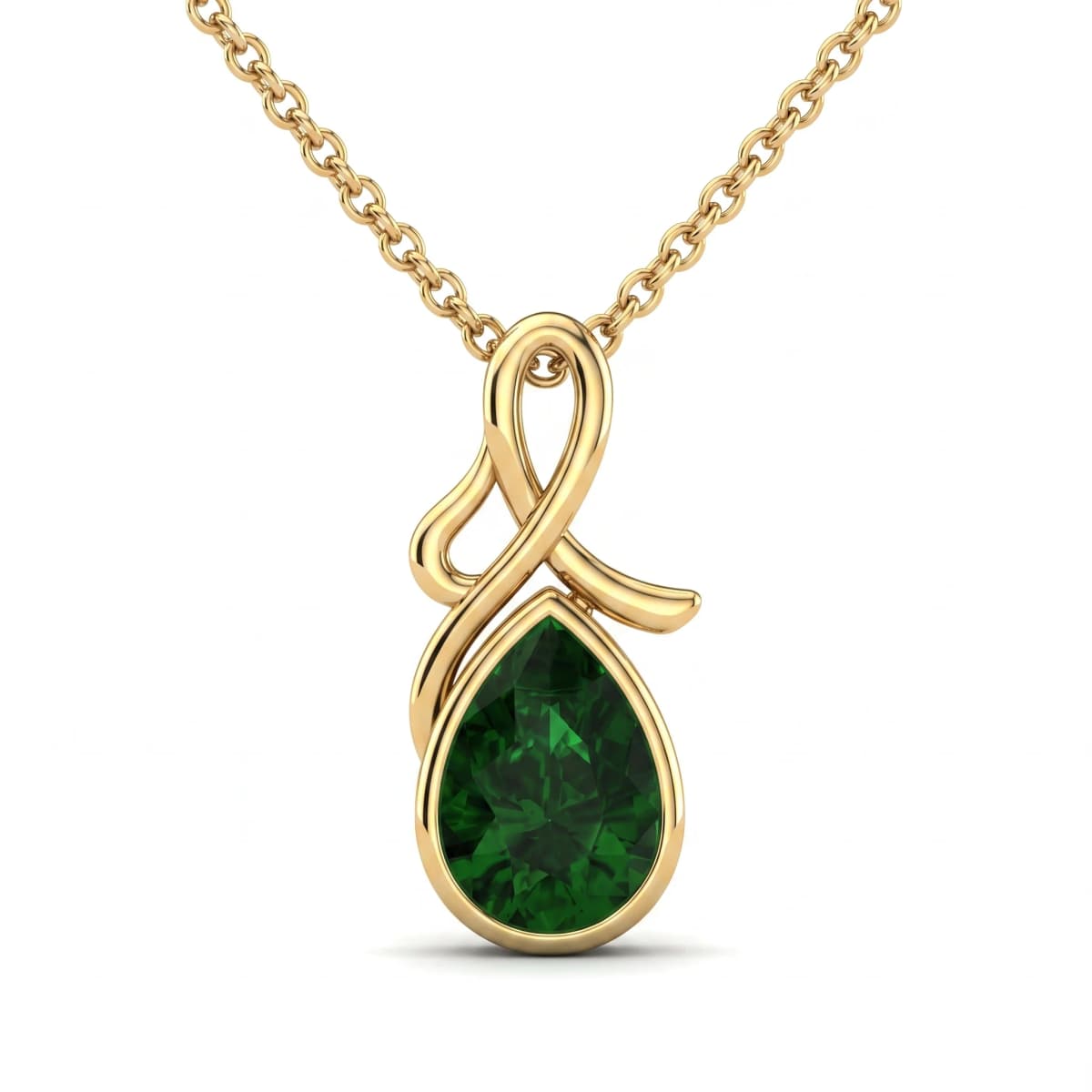 Belaroq Serena Maris Bijou Yellow Gold Emerald Pendant