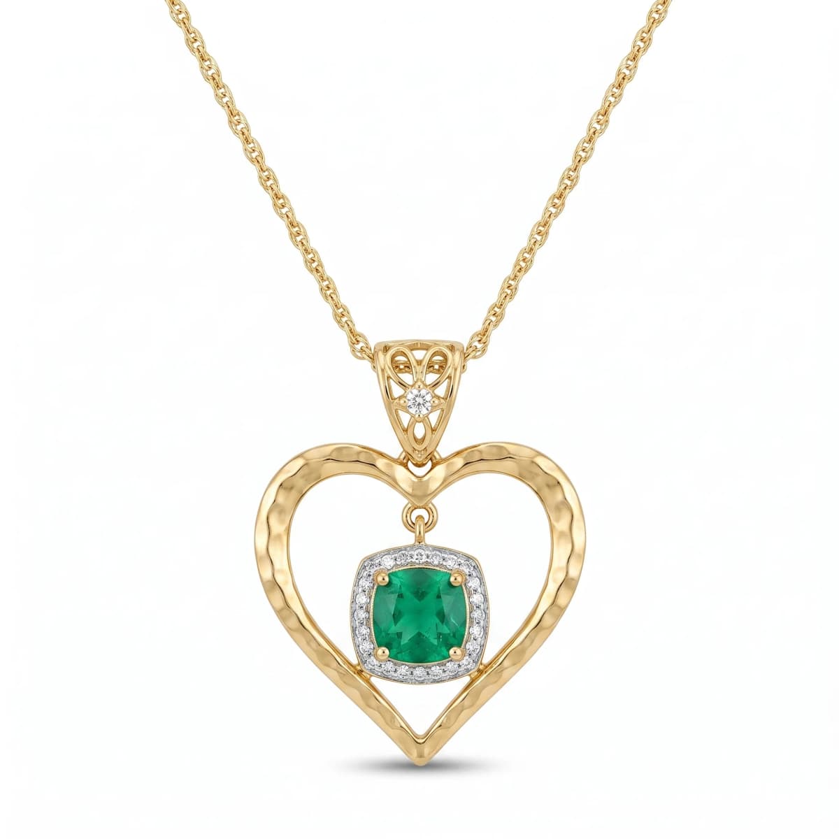 Belaroq Avalon Ciela Couture Yellow Gold Emerald Pendant
